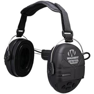  Walker's Rechargeable Lightweight Shooting Hunting Range Electronic Slim Low Profile Hearing Protection FireMax Behind The Neck Earmuffs 