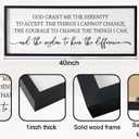 comurdyo Bible Verse Serenity Prayer Sign Wall Decor God Grant Me 32"×12" Large Christian Inspiraional Quotes Religious Plaque for Modern Rustic Family Bedroom Living Room Wall Hanging Decor (Black)