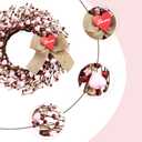 TEMPUS 18" Artificial Valentine's Wreath, Pink and Red Heart Berry Wreath for Front Door Wall Party Wedding Decorations, for Girl Friends for Valentine's Day