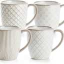 getstar Large Coffee Mugs 18 OZ Set of 4 with Big Handles, Ceramic Coffee Mug Microwave and Dishwasher Safe, Coffee Cups Ceramic (Full 18 oz, normal 16 oz)