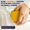 Conceal Plus Pop Up Wallet for Women Slim Wallet for Small Purse & Crossbody Bag with Quick Card Access and RFID Blocking Compact Card Holder (4-6 Card Capacity) Yellow