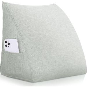 Wedge Pillow Headboard Reading Pillow Triangular Backrest Support Pillow for Sitting in Bed Positioning Support Pillow for Sofa Daybed Removable Cover