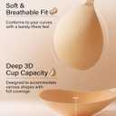 Sticky Bra Push Up - 2 Pairs Backless Strapless Bra Invisible Adhesive Bras for Wedding Prom with Nipple Pasties, Cup Size A