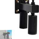 Sliding Gate Rollers Guide, Adjustable Gate Roller Kit with 4" Nylon Wheel, Heavy Duty Steel Bracket for Sliding & Rolling Gates