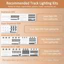 White Track Connector for H Track System, H Type Track Lighting Accessories,H Track Adjustable Connector for 3-Wire-1 Track Rail