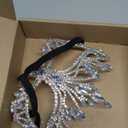 Bling Rhinestone Masquerade Mask For Women Ball Costume Crystal Face Mask Carnival Jewelry (Silver)