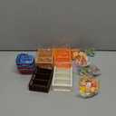 164pcs Miniature Supermarket Shelves Furniture Model 4 Layers Shelf Display Rack Doll House Accessory Storage Bookshelf Accessories Mini Locker Decor Food Drink Bottle Toy Cosplay Game Party