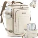 LOVEVOOK Travel Backpack for Women & Men, 40L TSA Approved Carry On Backpack with 3 Packing Cubes, Waterproof Weekender Overnight Bag for 2-4 Day Trips, Business & Travel Essentials, Khaki-Beige