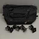 ISOKE Foldable Travel Duffel Bag - TSA Approved - With Wheels & Shoe Compartment - Weekender Bags for Women - Carry On Overnight Bag - Black - 16"×10"×24"