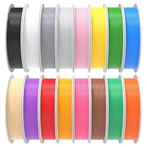 PINBALL PETG 3D Printer Filament 1.75mm High Precision Durable Strong Filament Mith Better Flow Dimensional Accuracy +/ - 0.02mm Suitable for Most FDM 3D Printers 4 Kilograms Sixteen Colors