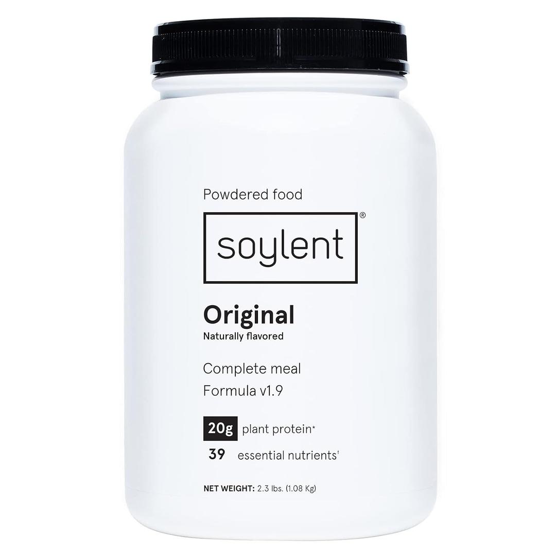Soylent Complete Nutrition Gluten-Free Vegan Protein Meal Replacement Powder, Original, 36.8 Oz (EXP 06/26/26)