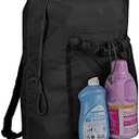Dalykate Backpack Laundry Bag, Laundry Backpack with Shoulder Straps and Mesh Pocket Durable Nylon Clothes Hamper Bag with Drawstring Closure for College, Travel, Laundromat, Apartment
