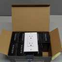 ELECTECK 10 Pack GFCI Outlets 15 Amp, Tamper Resistant (TR), Ultra Slim GFI Receptacles with LED Indicator, Ground Fault Circuit Interrupter, Decor Wallplate Included, ETL Listed, White