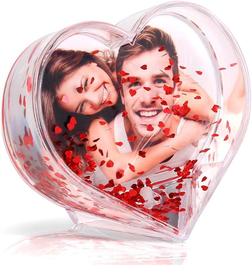Glitter Picture Frame Liquid Best Friends Acrylic Floating Water Personalized Snow Globe Photo Frame Cute Family Couple Custom Birthday Gifts for Women