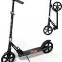 Nattork Kick Scooter for Age 6+ Kids Teens Adults, Max Load 240 LBS, Adjustable Height Foldable with 8" Large Wheels, Anti-Shock Suspension
