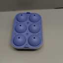 Ice Ball Maker, TINANA Reusable 2.5 Inch Ice Cube Trays, Easy Release Silicone Round Ice Sphere Tray with Lids & Funnel for Whiskey, Cocktails & Bourbon Black