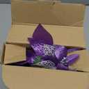 Boao 24 Pieces Christmas Artificial Glitter Poinsettia Flowers Xmas Flowers Wedding Christmas Tree New Year Ornaments(Purple)