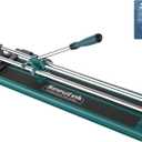 Seeutek Manual Tile Cutter, 14 inch Professional Porcelain Ceramic Tile Cutter, Double Rails Design Tile Cutter Tool, with Tungsten Carbide Cutting Wheel