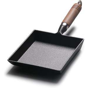 Tamagoyaki Japanese Omelette Pre-Seasoned Mini Skillets Wooden Handle 97 Inch