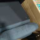 Shintenchi 76" Modern Upholstered Sectional Sofa, L-Shaped Couch with Storage Ottoman and Reversible Chaise for Living Room, Dark Gray Linen Fabric