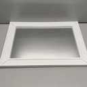 Rattan Trim Wall Mirror, 18' x1.25' x 23.75' , White