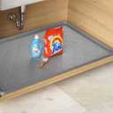 Under Sink Mat - Waterproof Kitchen Cabinet Tray - 34" x 22" Flexible Silicone Under Sink Liner - Kitchen Bathroom Cabinet Mat and Protector for Drips Leaks Spills