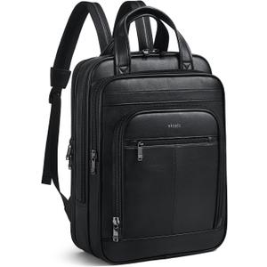 Shrrie 15.6" Laptop Backpack, Business Work Backpack Briefcase, Durable Computer Backpack for Office, Travel, College, Two-tone Black
