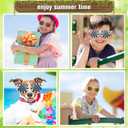 Flutesan Pack of 24 Animal Print Sunglasses Jungle Sunglasses Zoo Animal Glasses Safari Kids Party Favor Wild Girl Boy Eyewear, Tiger, Zebra, Cheetah Glass for Birthday Summer Beach Theme Party