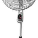 Lasko Oscillating Adjustable Pedestal Stand Fan with Timer and Remote for Indoor, Bedroom, Living Room, Home Office & College Dorm Use, 16 Inch, White, 1646, 47 In. Tall