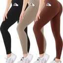 Blisset 3 Pack High Waisted Leggings for Women with Pockets Soft Active Tummy Control Pants for Yoga Running & Daily Wear XXL