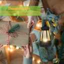 Garden Statues Cat with Solar Lantern Outdoor Bunny Figurines Decorations for Patio Yard Lawn Ornaments Gifts for Birthday Easter Housewarming Mother's Day