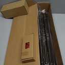 KAMANINA Bronze Curtain Rod 32 to 58 Inch(2.6-4.8ft), Adjustable Curtain Rods for Windows 28 to 48 Inch, 3/4 Inch Splicing Drapery Rods with Twisted Cage Finial