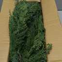 2PCS 6FT Christmas Cedar Garland Full Real Touch Artificial Green Faux Cypress Realistic Pine Garland for Mantle Fireplace Table Home Decoraiton