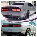 Rear Bumper Diffuser Compatible with 2015-2023 Dodge Challenger GT Style Rear Bumper Lower Valance Lip Diffuser Spoiler ABS Plastic (Black)