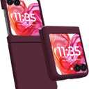 for Motorola Moto Razr Plus 2024/2025 Phone Case Silicone, Minimalist Ultra Thin Slim Soft Rubber Solid Color Simple Cute Case for Women, Aesthetic Girly Plain Jelly Gel Cover, Burgundy Maroon