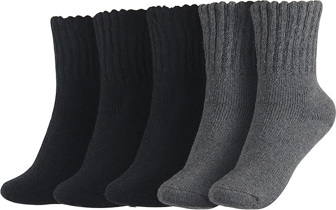 BenSorts Women's Winter Boots Socks Thick Warm Cozy Crew Socks Solid Color Gifts