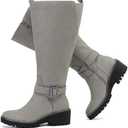 Luoika Women's Extra Wide Calf Knee High Boots, Wide Width Slouchy Knee-High Boots, 7