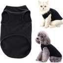 Puppy Clothes for Small Dogs & Cats, Comfortable Summer Shirts & Vests, Soft Cotton Tops (Black S)