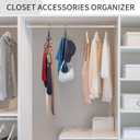 Purse Hanger for Closet, 2 Pack Rotatable Organizer Bag Hanger Hook, Space Saving Closet Organizers and Storage for Bags, Backpacks, Handbags, Black