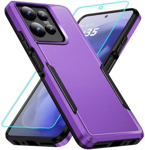 for Moto G Power 2025 Case with Screen Protection: Heavy Duty Protective Shockproof and Scratch Proof Cell Phone case for Motorola Moto G Power 2025-Purple