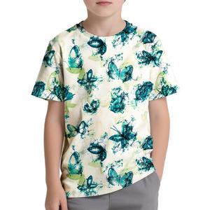 Kids Tie Dye Shirt Size 6-18 Children Hippies Senior Short Sleeve Tees Tie-Dye T Shirt for Boys Girls