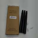 Black Flameless Taper Candles with Remote and Timer - 9.65 Inch Real Wax LED Candlesticks - Wax Drip Battery Operated Halloween Taper Candles with 3D Flickering Flame Halloween Decor, 3 Pack