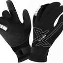 XUKER Neoprene Gloves Women Men, 3mm Wetsuit Dive Gloves Keep Warm for Diving Scuba Kayaking Snorkeling Swimming Water Sports (Black), Size X-Large