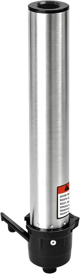 2-Inch Series Boat Seat Extension Post, 3/8" x 11" Fixed Height Marine Seat Post, Satin Anodized Finish Heavy Duty Pedestal Post for Fishing Pontoon Bass Boat