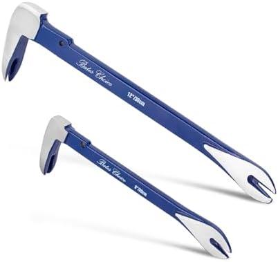 Bates- Pry Bar Nail Puller Set, 2 Pack, 8" & 12", Nail Puller Tool, Small Pry Bar