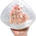 Mastectomy Breast Prosthesis for Swimming,Waterproof Swim Breast Form for Mastectomy Women Concave Bra Pad Inserts(1 Piece) (5#(300g/B Cup), Transparent)