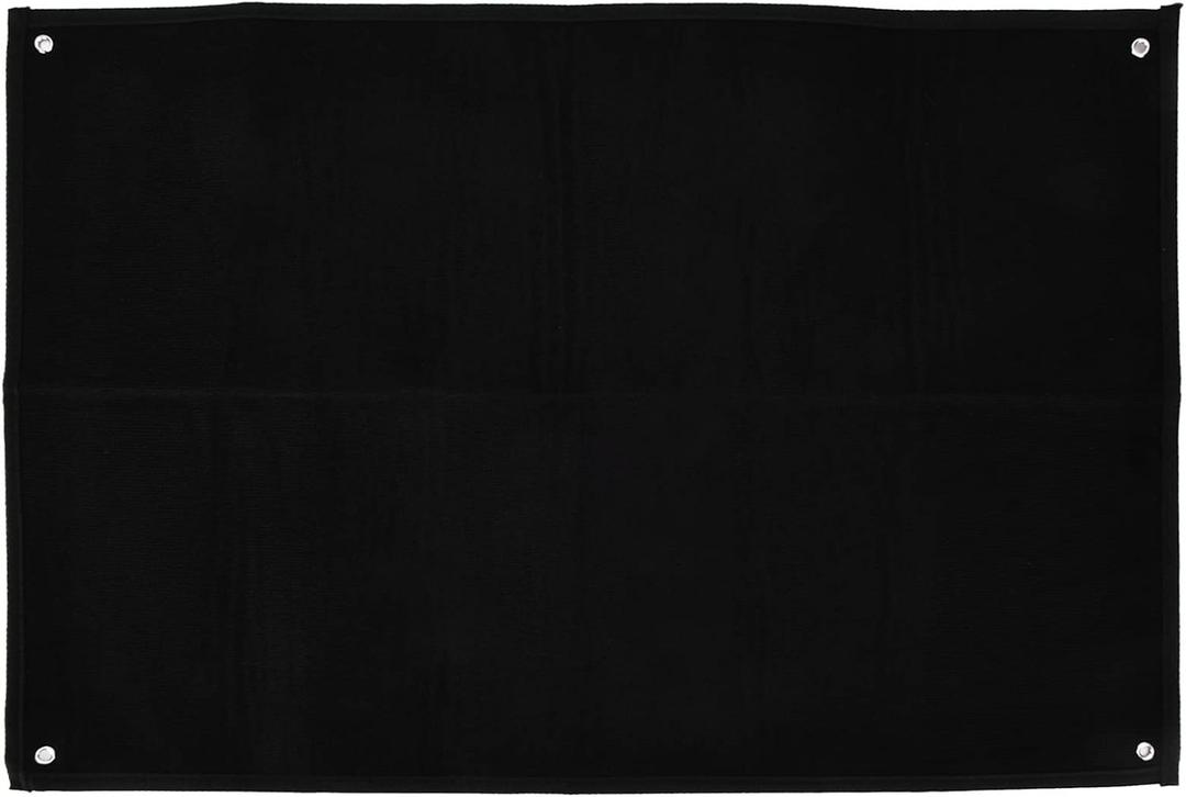 Military Patch Collection Display Panel Holder, Black Flannel Oxford Cloth, 23.6in x 17.7in, Wall Hanging, Hold Emblems (Black)