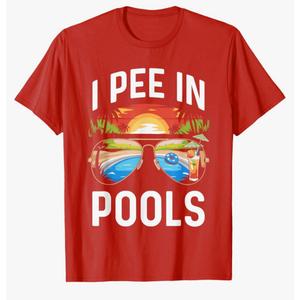 I Pee in Pools Shirt Funny Vacation Pool Party T-Shirt A
