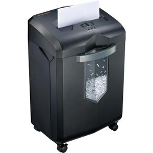 Bonsaii Paper Shredder, 18-Sheet 60-Minutes Shredder for Office Heavy Duty Cross-Cut Shredder with 6 Gallon Pullout Basket 4 Casters(C149-C)