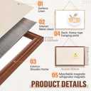 Magnetic Linen Bulletin Board Wood for Wall, 30 x 20'', Walnut, 31.7" x 21.3"